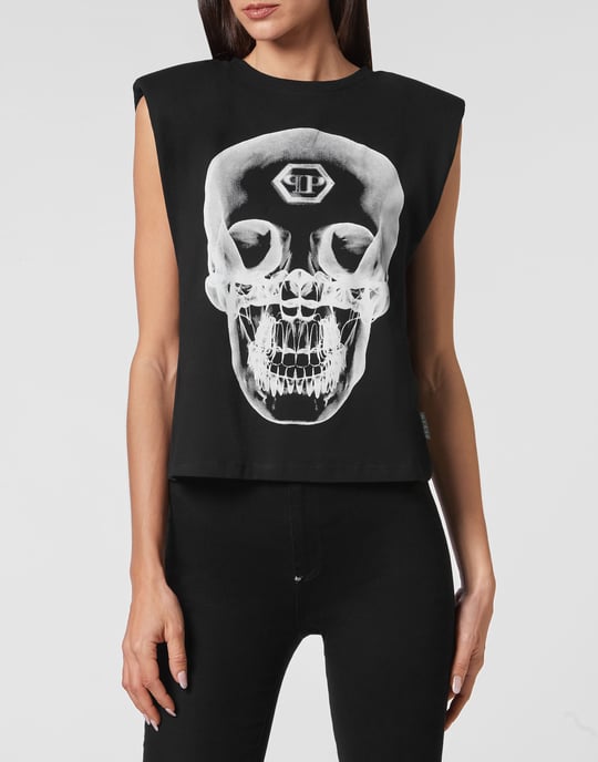 T-Shirt Rund Hals Skull - Image 2