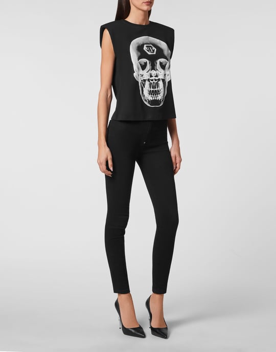 T-Shirt Rund Hals Skull - Image 4
