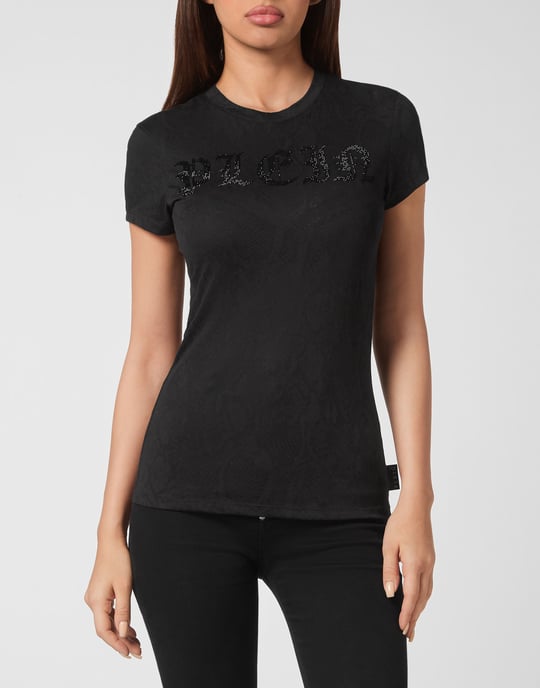 T-Shirt Rund Hals Gothic Plein - Image 2