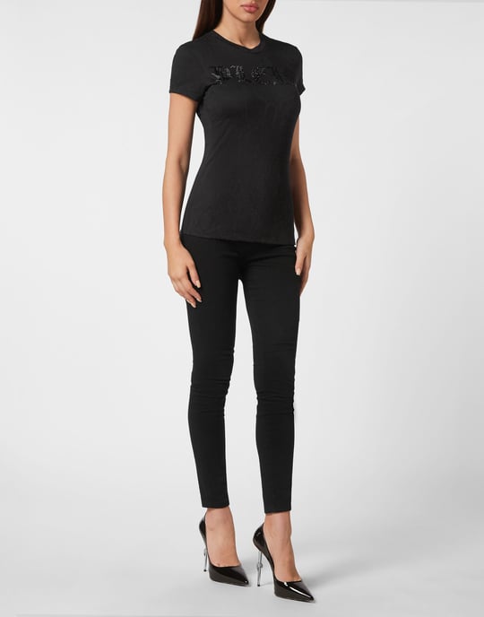 T-Shirt Rund Hals Gothic Plein - Image 3