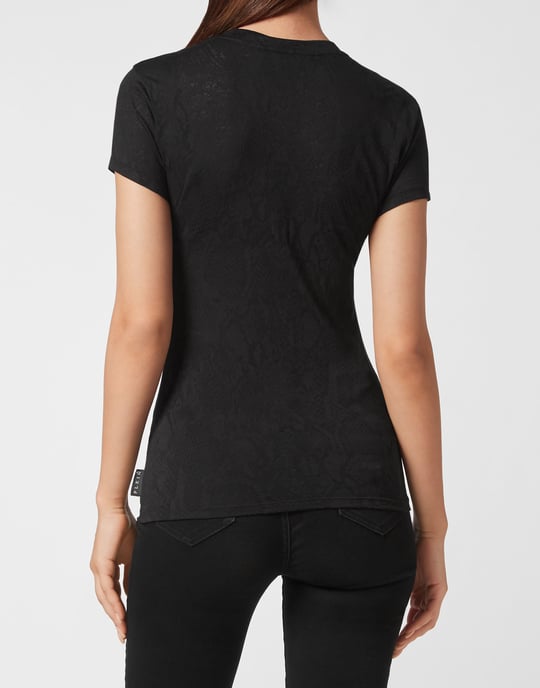 T-Shirt Rund Hals Gothic Plein - Image 4