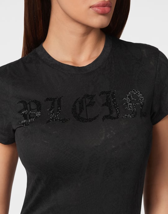 T-Shirt Rund Hals Gothic Plein - Image 5