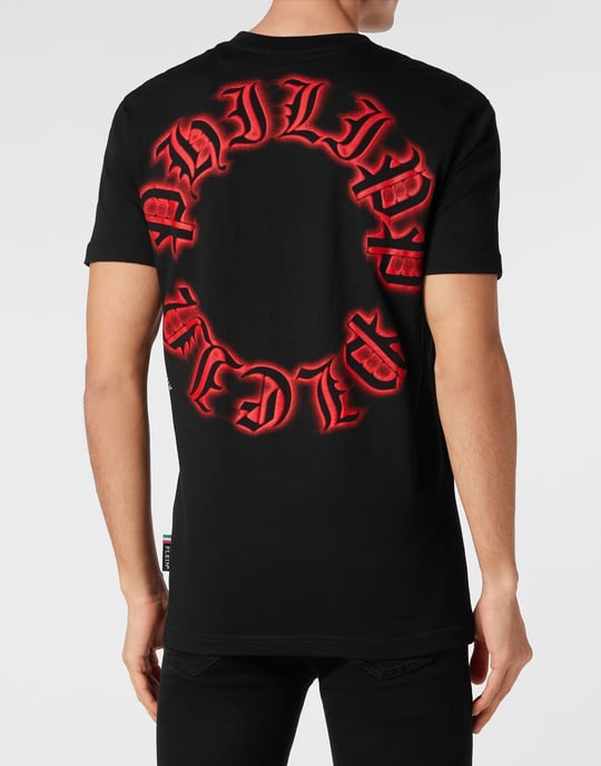 T-Shirt V-Hals Gothic Plein - Image 4