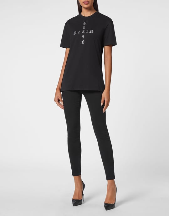 T-Shirt Ronde Hals Gothic Plein - Image 4