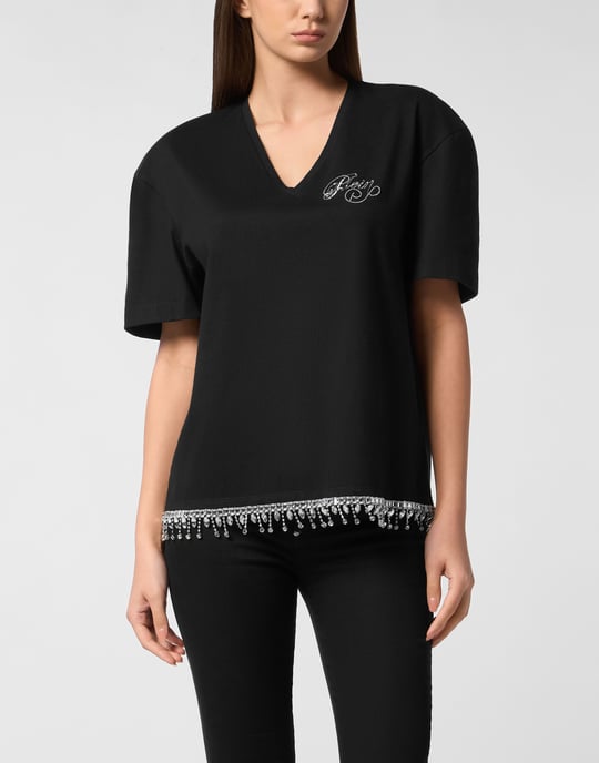 V-ringad t-shirt Signature - Image 3