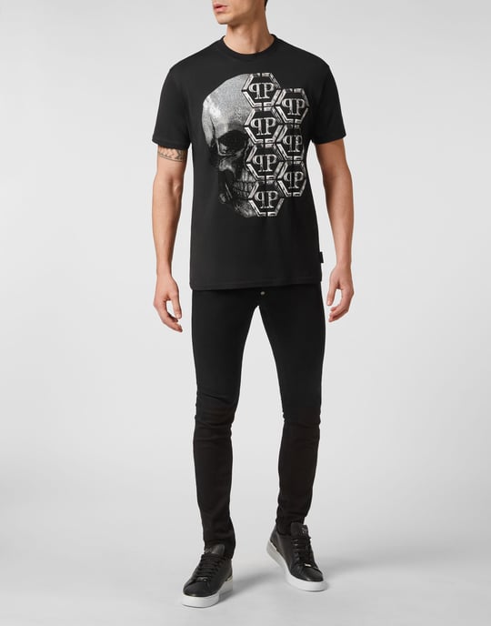 T-shirt med rund hals och sexkant - Image 3