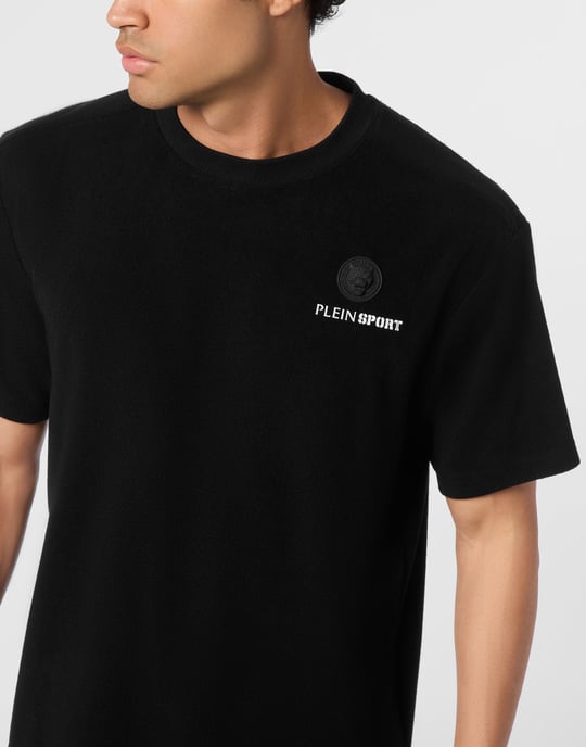 T-shirt med rund halsringning i svampbomull - Image 3