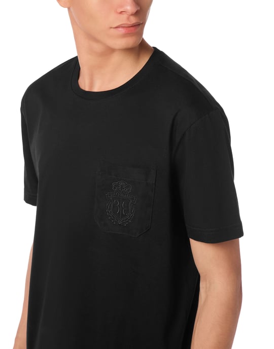T-shirt med rund hals och vapenmärke - Image 2