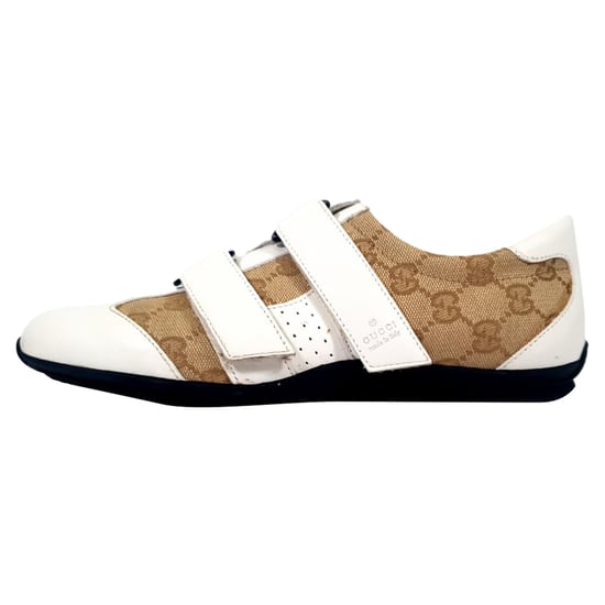 Gucci GG Double Velcro sneakers in beige gecoat canvas - Image 4