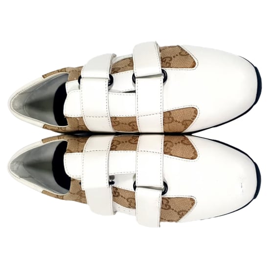 Gucci GG Double Velcro sneakers in beige gecoat canvas - Image 5
