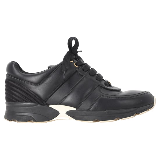 Chanel CC Low-Top Sneakers in Black Calf Leather - Image 1