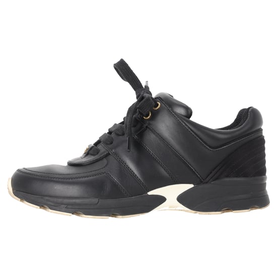 Chanel CC Low-Top Sneakers in Black Calf Leather - Image 2