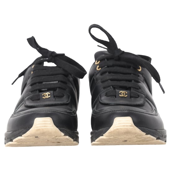Chanel CC Low-Top Sneakers in Black Calf Leather - Image 4