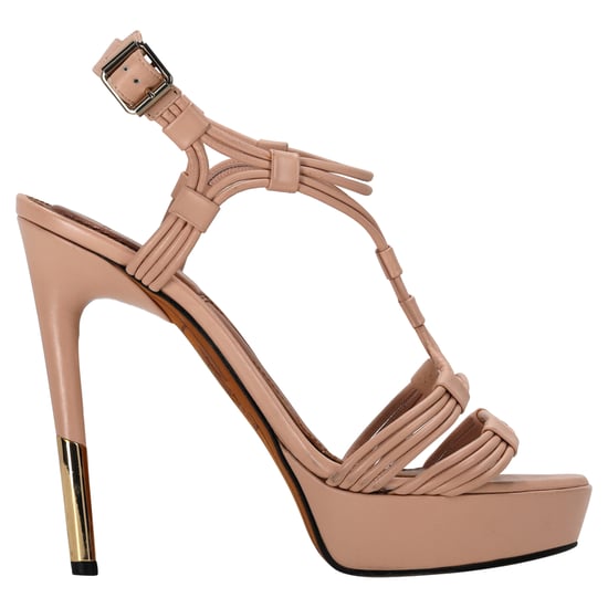 Givenchy T-Strap Platform Sandals in Beige Leather - Image 1