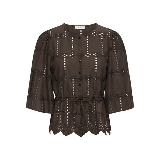 Jacqueline de Yong jojo 3/4 anglaise shirt wvn 15377530 chocolate brown - Image 1