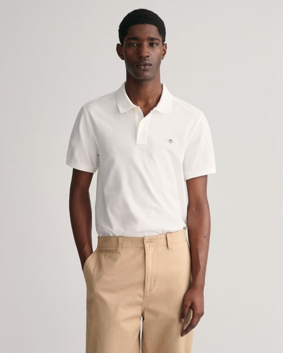 GANT Mens Regular Fit Short Sleeve Shield Logo Pique Polo - Image 4