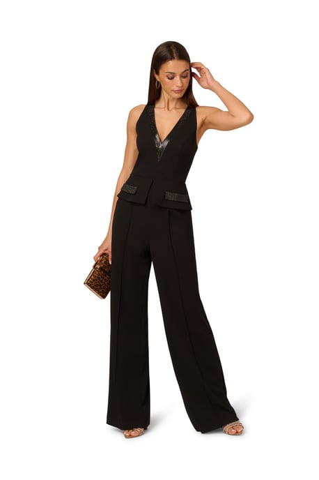 Knit Crepe Jumpsuit - Image 1