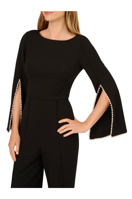 Split Sleeve Crepe Jumpsuit - Image 4
