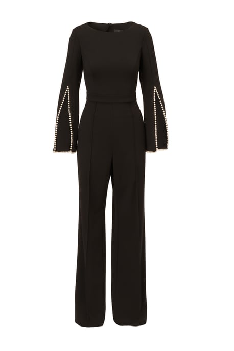Split Sleeve Crepe Jumpsuit - Image 5