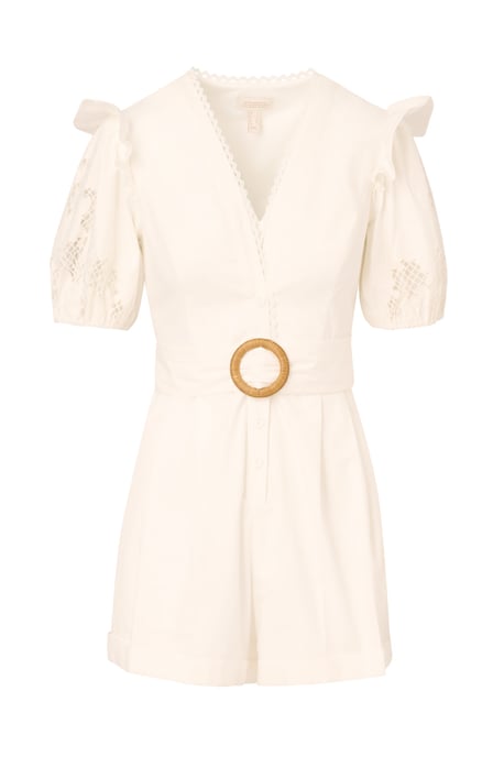 Lasercut Puff Sleeve Romper - Image 5