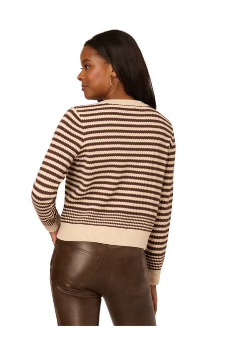 Striped Pointelle Cardigan - Image 2