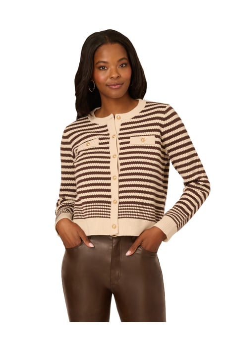 Striped Pointelle Cardigan - Image 3