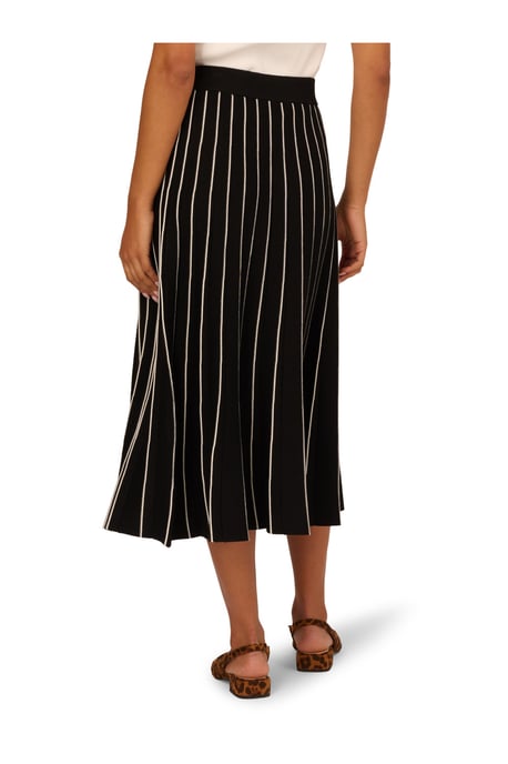 Pleated Pinstripe Skirt - Image 2