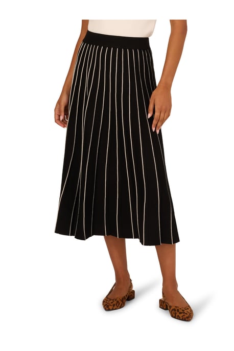 Pleated Pinstripe Skirt - Image 3