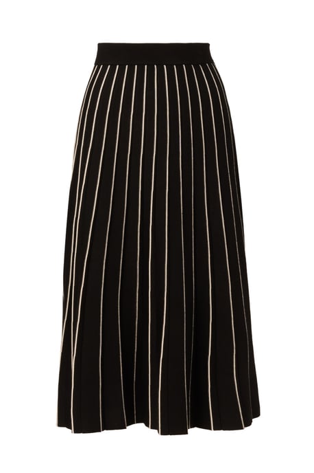 Pleated Pinstripe Skirt - Image 5