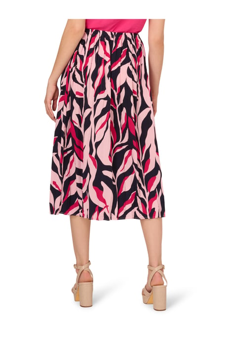 Printed Pull On A-Line Pleated Skirt - Image 2