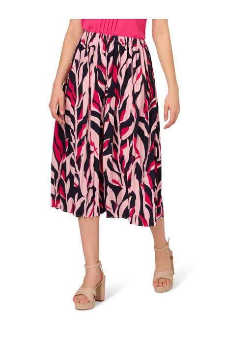 Printed Pull On A-Line Pleated Skirt - Image 3