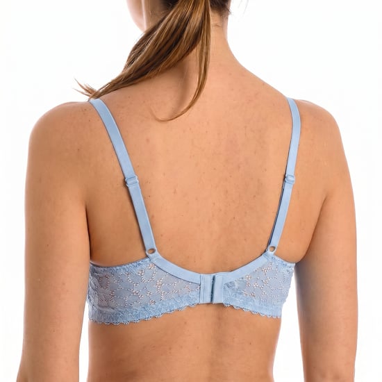 Women's Floral Lace Triangle Bra, Wire-Free - Image 3