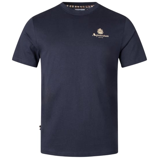 Aquascutum Active T-shirt Met Klein Logo, Marineblauw - Image 1