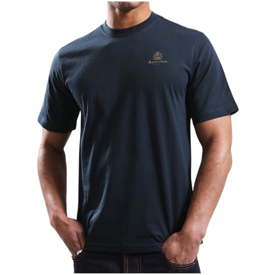 Aquascutum Active T-shirt Met Klein Logo, Marineblauw - Image 4