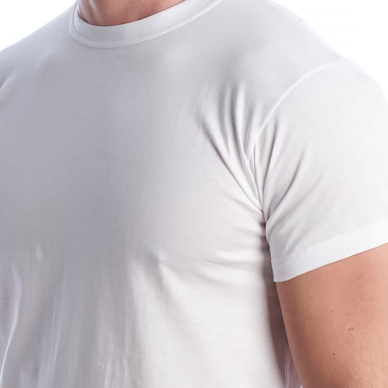 Men's Short Sleeve Cotton Undershirt Q1003 - Image 2