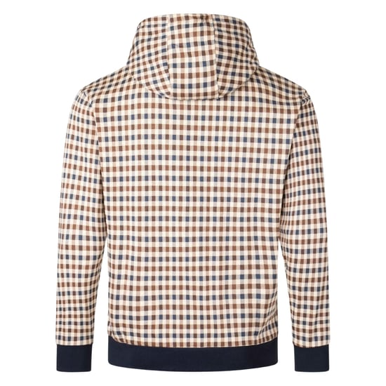 Aquascutum Active Club Check Hoodie Navy - Image 2