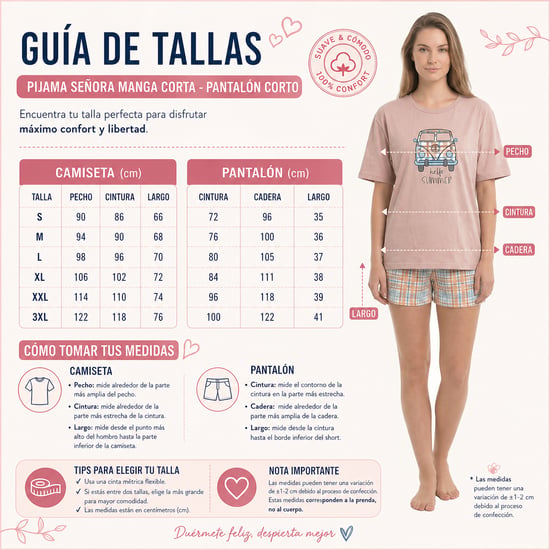 Dames Zomer Korte Mouwen Katoenen Pyjama's KL40000 - Image 6