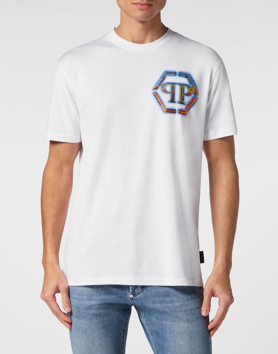 T-shirt med rund hals och sexkant - Image 2
