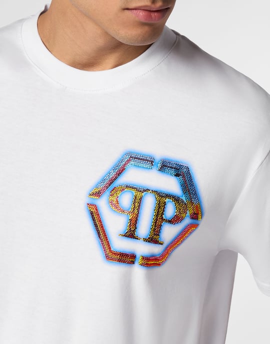T-shirt med rund hals och sexkant - Image 5