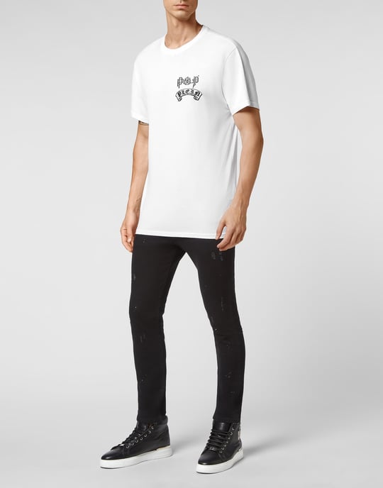 T-shirt Rundhals Gothisk Plein - Image 4