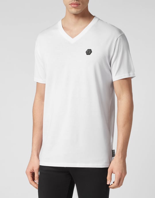 T-Shirt V-Hals Gothic Plein - Image 2