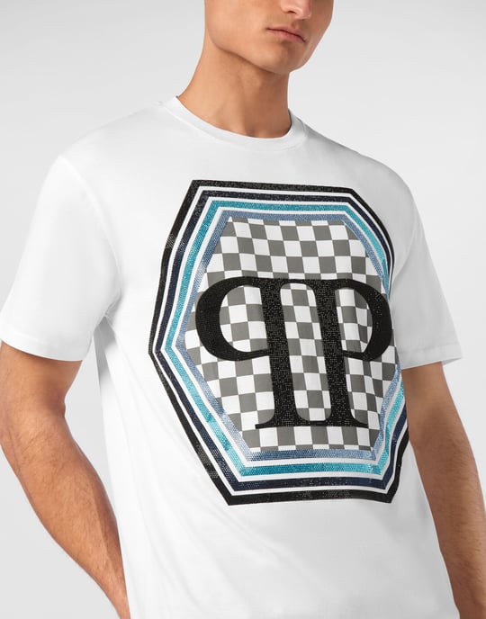 T-shirt med rund hals och sexkant - Image 5