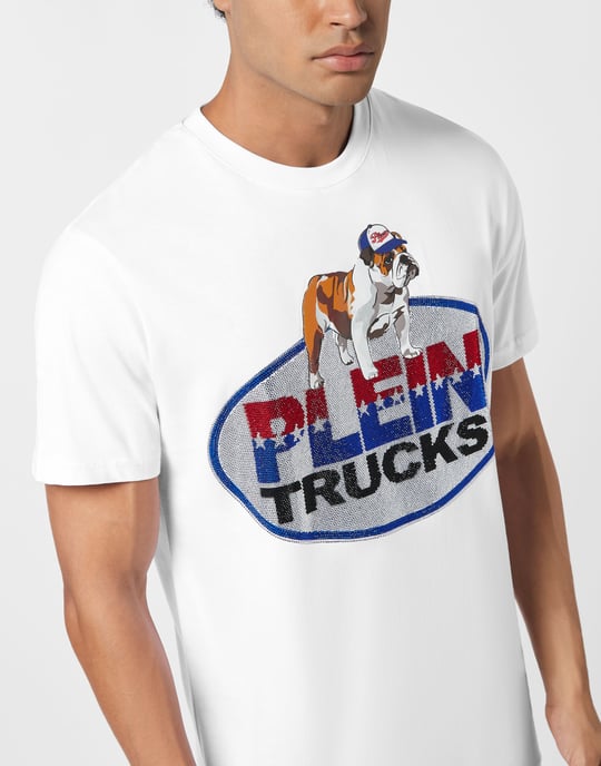 Round Neck T-Shirt Bulldog Crystal - Image 2