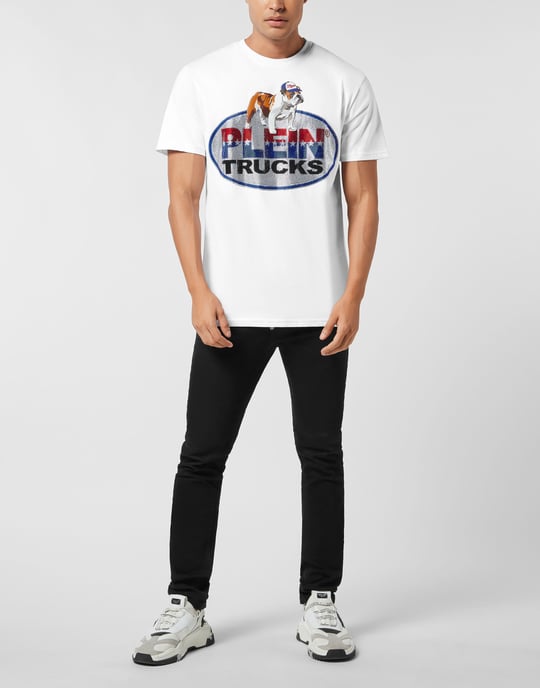 Round Neck T-Shirt Bulldog Crystal - Image 3