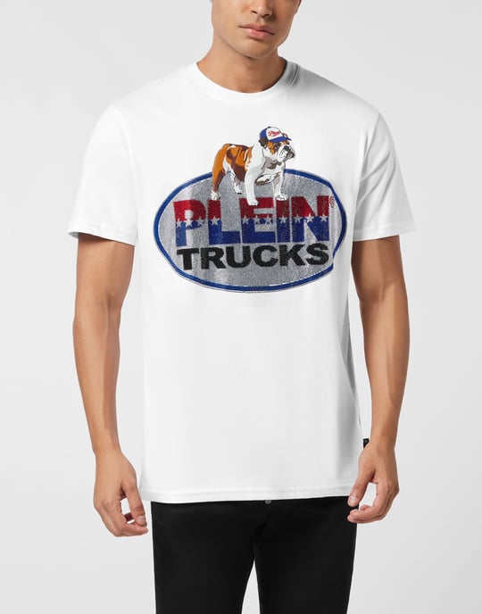Round Neck T-Shirt Bulldog Crystal - Image 5