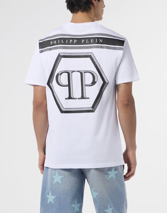 Round Neck T-Shirt Lines Hexagon Hexagon - Image 5