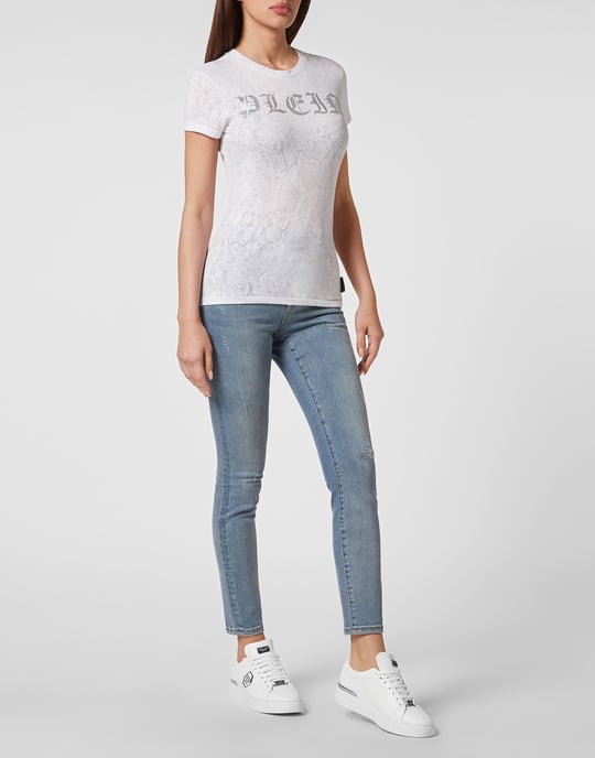 T-Shirt Ronde Hals Gothic Plein - Image 4