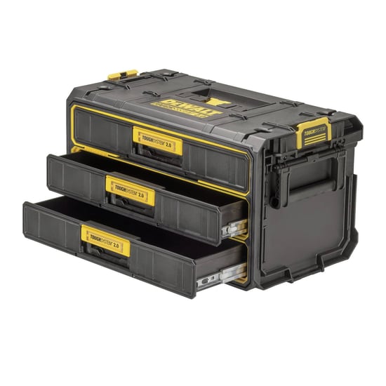 Dewalt ABS Plastic 3-Traps Gereedschapskist (ZWART/GEEL) - Image 1