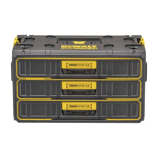 Dewalt ABS Plastic 3-Traps Gereedschapskist (ZWART/GEEL) - Image 4