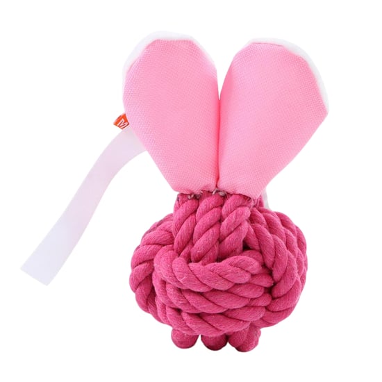 Mbw MiniFeet Konijnentouw Hondenspeelgoed (Roze) - Image 2